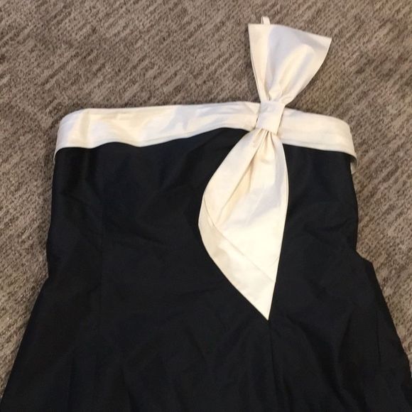 AT Loft Black and Cream Bow Dress Sz 18 - Picture 3 of 8